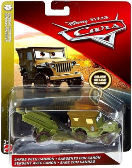 CARS 3 Deluxe (Auta 3) - Sarge with Cannon (Serža s dělem)