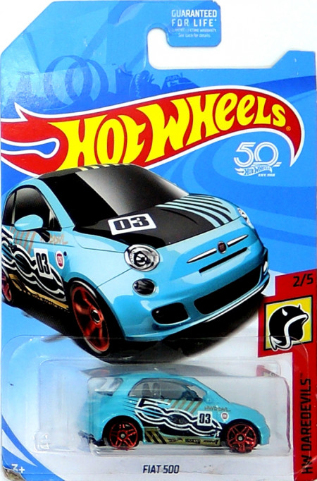 HOT WHEELS - Fiat 500 Lightblue (B10)