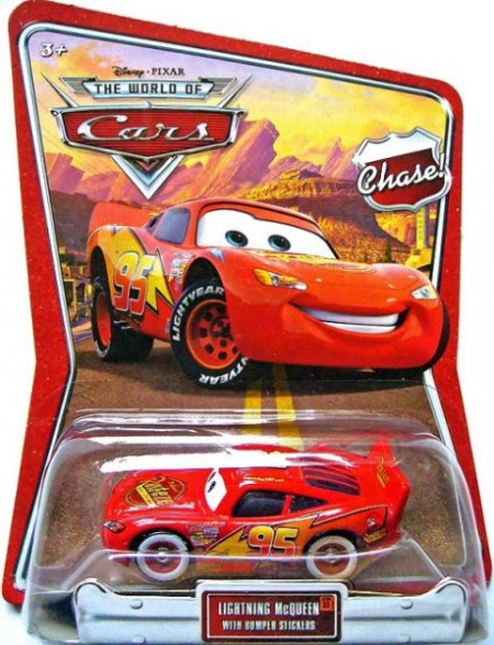 CARS (Auta) - Lightning McQueen with Bumper Stickers Chase (Blesk McQueen)