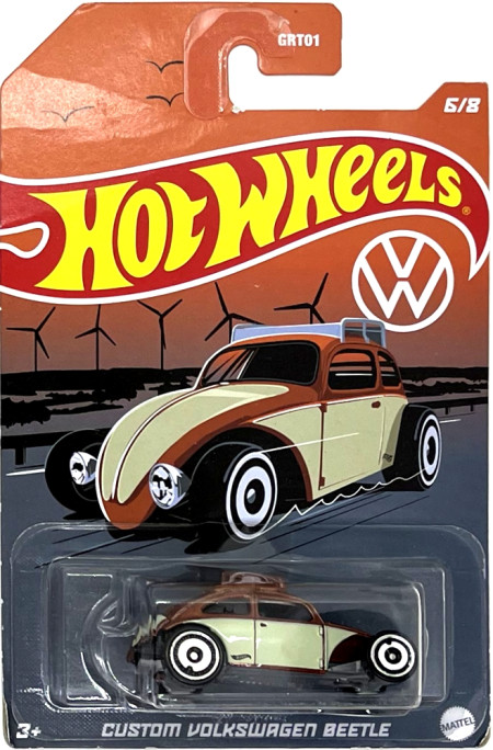 HOT WHEELS - Custom Volkswagen Beetle Brown-Yellow (C3)