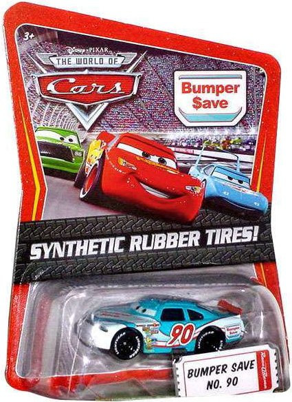 CARS (Auta) - Bumper Save 90 Rubber Tires (gumová kolečka) - výrazně poškozený obal
