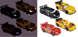 CARS 2 (Auta 2) - 4pack We Light-Up II - Lightning McQueen + Lewis + Miguel + Jeff