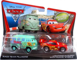 CARS 2 (Auta 2) - Race Team Fillmore + Lightning McQueen with Travel Wheels