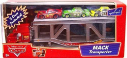 Cars (Auta) Mack Transporter + Lightning McQueen (Blesk) + Chick Hicks + Leakless