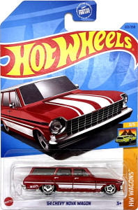HOT WHEELS - '64 Chevy Nova Wagon Red (E1)