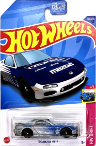 HOT WHEELS - '95 Mazda RX-7 Silver-Blue (E1)