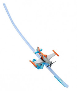 DISNEY PLANES (Letadla) Sky Track Challenge - Nebeská dráha + Supercharged Dusty Crophopper (Prášek)