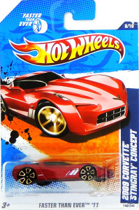 HOT WHEELS - 2009 Corvette Stingray Concept (red)