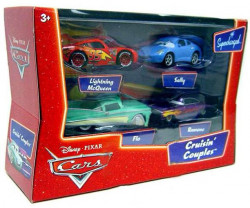CARS (Auta) - Cruisin Couples (Sally + Lightning McQueen + Flo + Ramone Purple) - poškozený obal