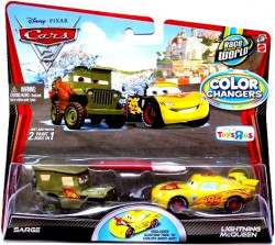 CARS 2 Color Changers Sarge + Lightning McQueen