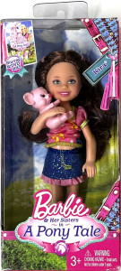 KIRA with pink Pig (Kira s růžovým prasátkem) - Barbie & her Sisters in a Pony Tale, rok 2012