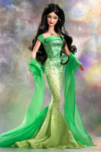 BARBIE August Peridot Brunette (srpen) - Birthstone Collection - r. 2003