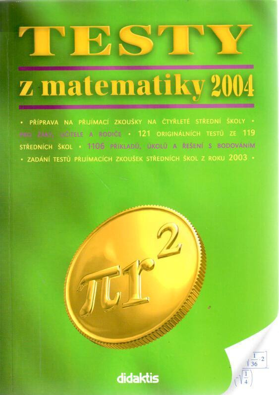 testy z matematiky 2004 - Náhled učebnice