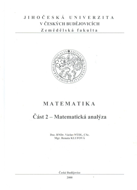 Matematika : část 2 - matematická analýza (2000)