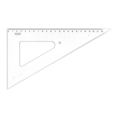 Trojúhelník KOH-I-NOOR transparentní, 22 cm