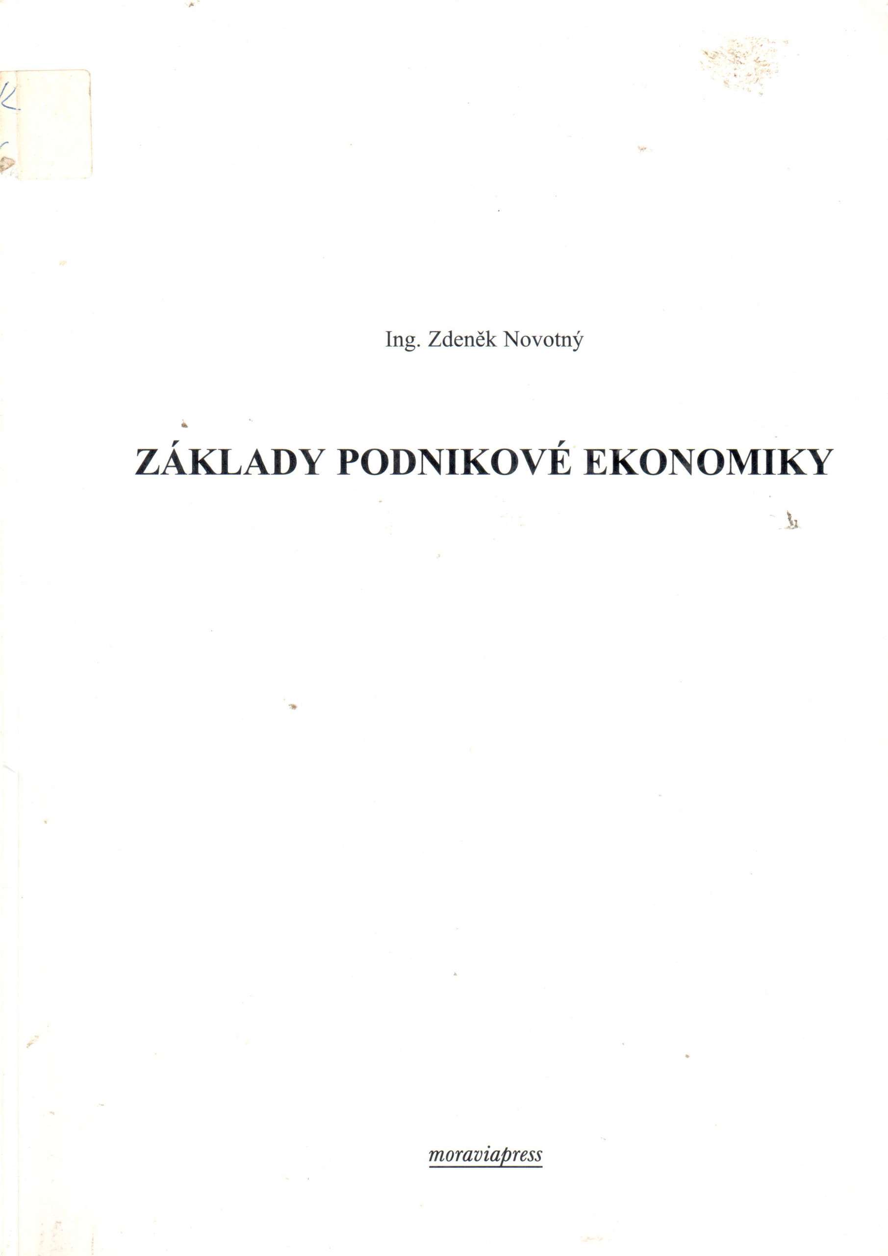Základy podnikové ekonomiky (1997) - Náhled učebnice