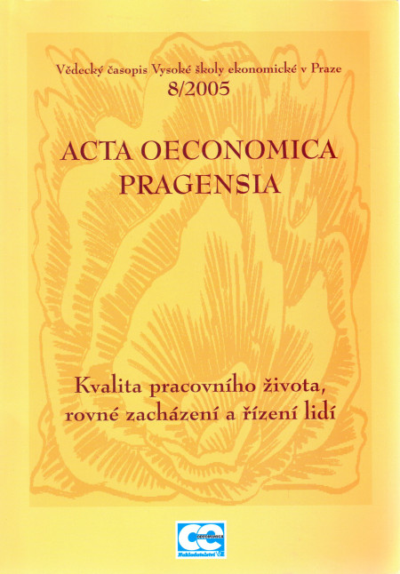 Acta orconomica pragensia 8/2005 : kvalita pracovního života, rovné zacházení a řízení lidí