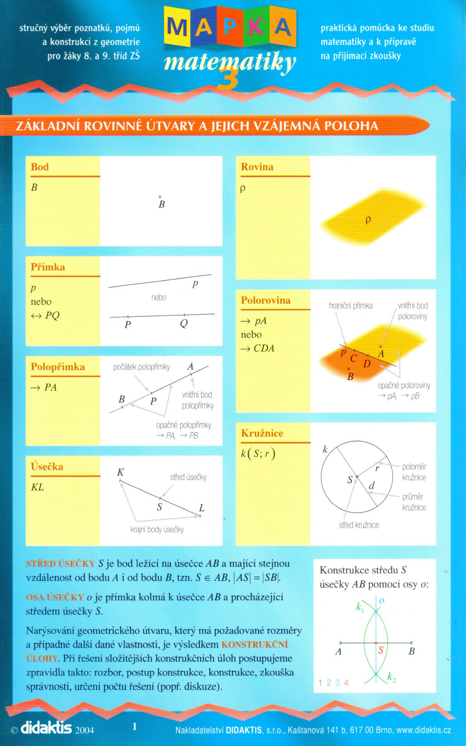 Mapka matematiky 3 (přehledová karta) : pro žáky 8. a 9. tříd základních škol - Náhled učebnice