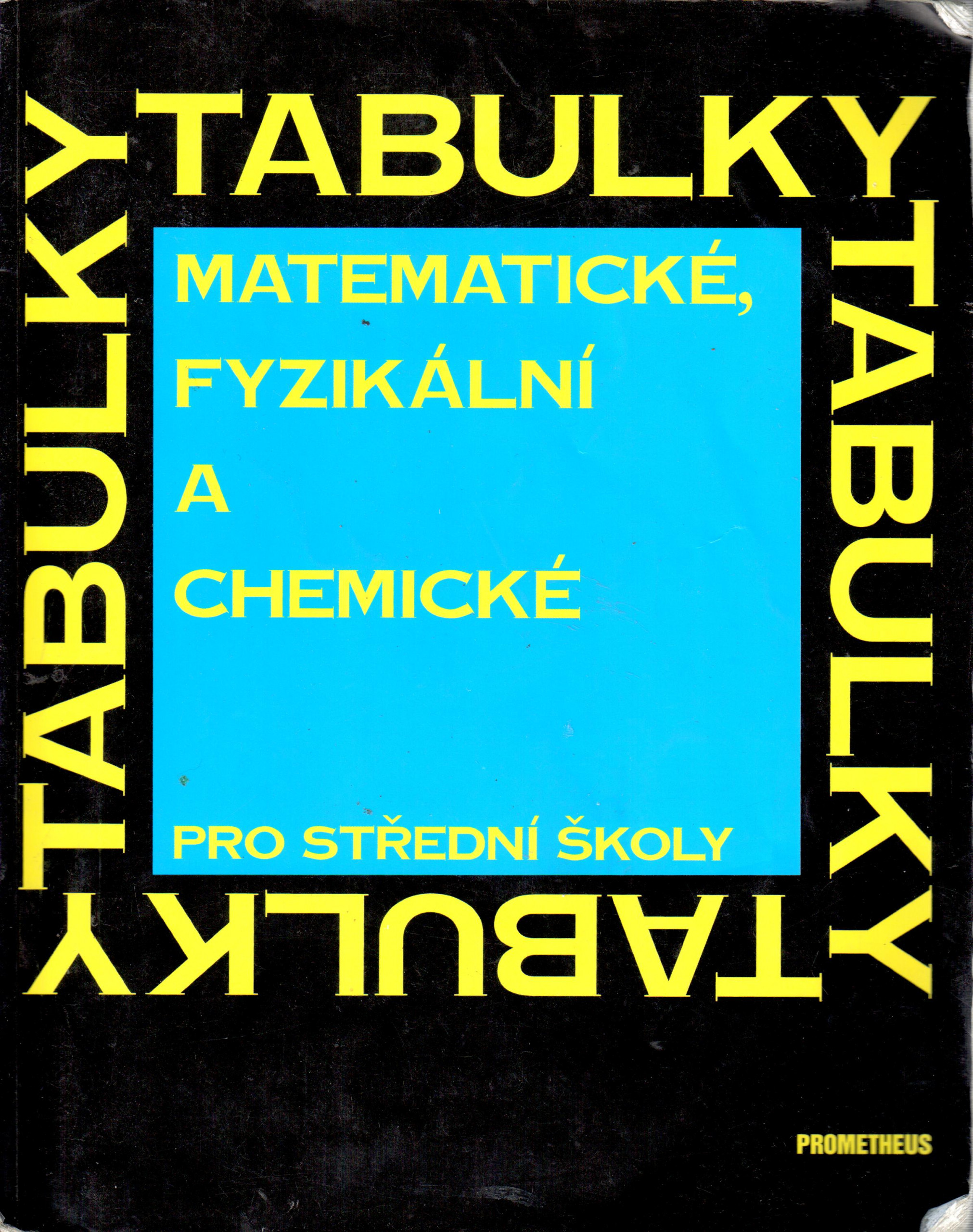 Matematické, fyzikální a chemické tabulky pro střední školy - Náhled učebnice