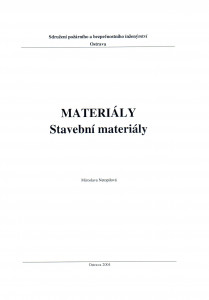 Materiály : stavební materiály