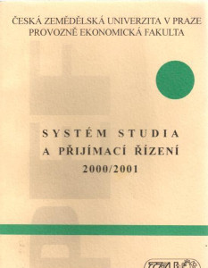 Systém studia a přijímací řízení 2000/2001